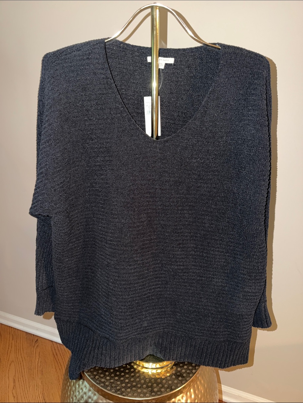 American Eagle Outfitters Black V-Neck Sweater